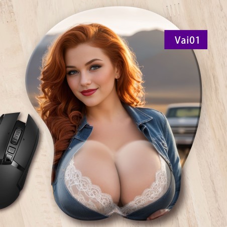 Vai - 3D mouse pad with silicon Boobs/Wrist rest