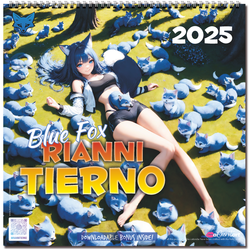 Calendar 2025 - Blue Fox by Rianni Tierno