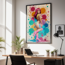 Poster (12 variants) - Paint Splatter - Bouchy AI Art