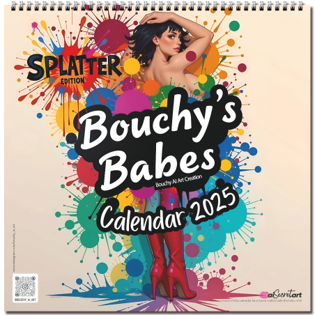 Calendar 2025 - Splatters by Bouchy AI Art